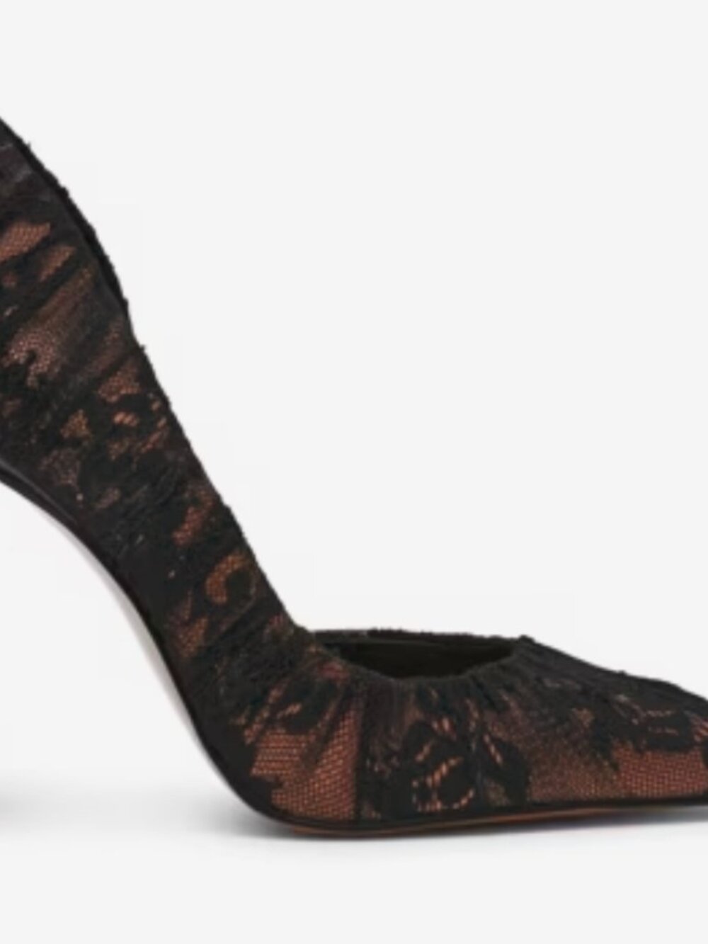 Steve Madden Elegant Stiletto D'Orsay Black Lace Heels Women's Sizes NEW - Picture 4 of 13